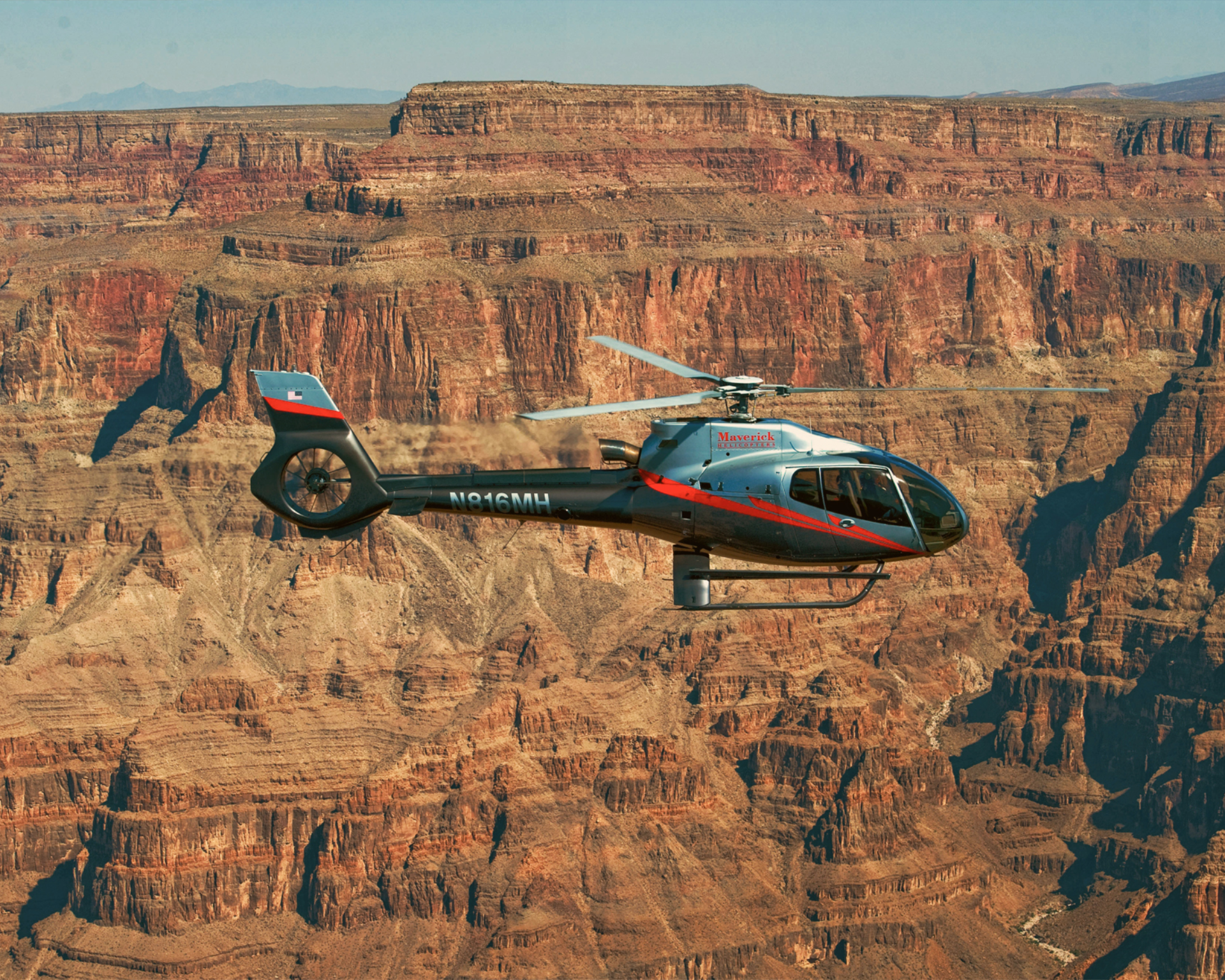 Helicopter ride over the Grand Canyon National Park.